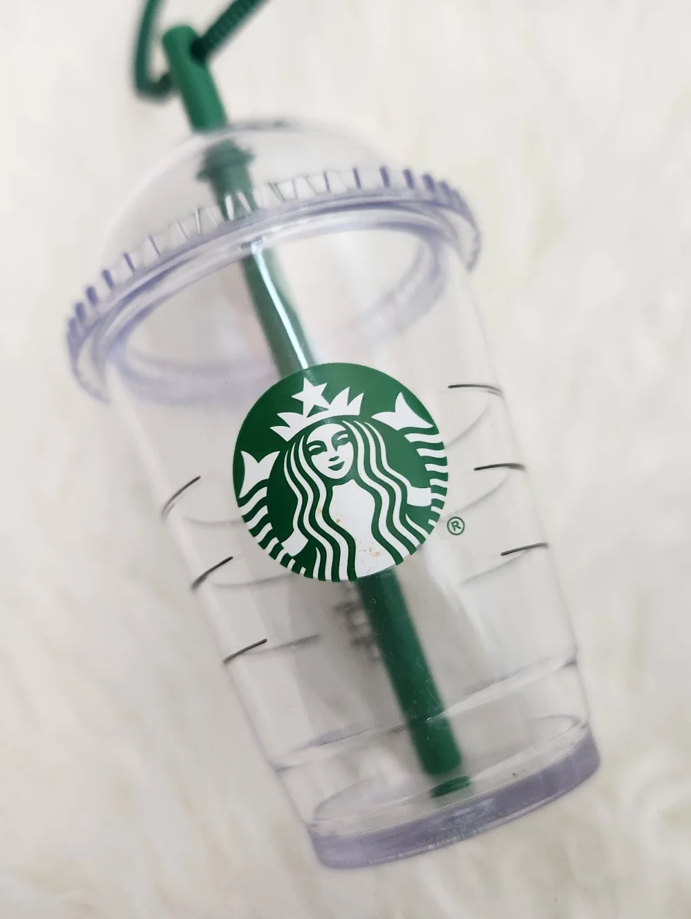 Starbucks Cute Mini Ornament Straw Clear Plastic Cup
